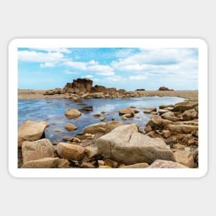 Rocky landscape in the coast of Brittany Sticker